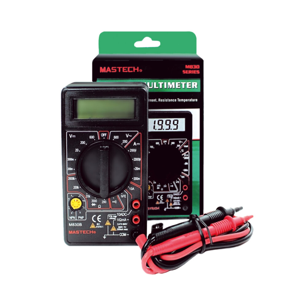 REV Мультиметр портативный цифровой M830B, PROFI, color box, MASTECH
