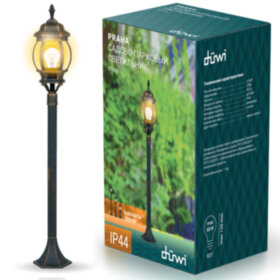 REV Светильник сад.-парк. duwi Praha столб 3 в 1 533-915-1115мм,100W,черное золото