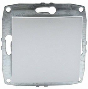 МОНО L / D Механизм  Выкл. 1 кл. Серебро (12/60)