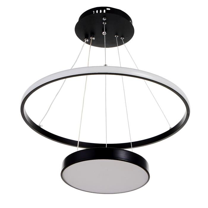 Светильник 1704/2BK LED 130Вт черный 50х50х3,5-103 см   6384200