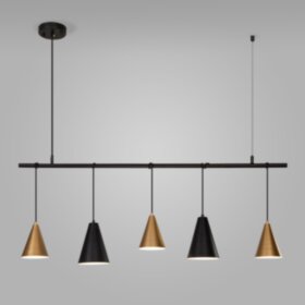 50088/5 черный/золото Светильник подвесной