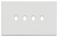 НАКЛАДКА VINTAGE, 4 МОДУЛЯ НА 4 ВЫКЛЮЧАТЕЛЯ, МЕТАЛЛ БЕЛЫЙ МАТОВЫЙ