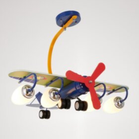 Люстра &quot;Кукурузник&quot; 4хЕ27 40Вт синий 76х68х55 см