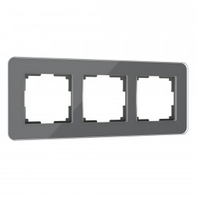 WL Рамка на 3 пост Elite (графит, стекло)