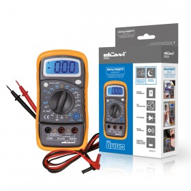 REV Мультиметр цифровой с противоударным изолирующим чехлом и подсветкой М830L PROFI.duwi