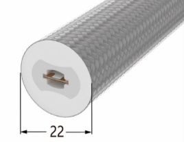 Светодиодный шланг плетенка 24v 2835 480д/м 20w 5 метра 2700-6000к D22mm