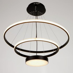 Светильник 1704/3BK LED 126Вт 3000-6000K черный 60х60х3,5-103 см   6384203