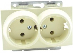 МОNO Механизм Розетка 2-ая с/з Крем