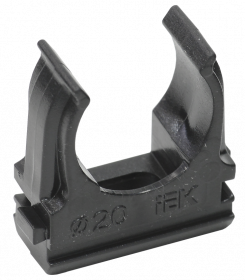 Держатель для труб (клипса) CF20 с защелкой черн