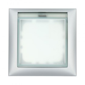 Рамка универсальная защитная с крышкой для выключателей и розеток IP44 (сереб.металлик) LK60 (40шт.)