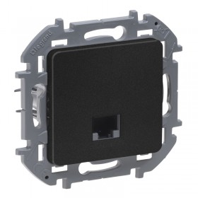 Механизм розетки информационной 1445162 RJ45 Inspiria CAT.5 UTP антрацит Leg 673828