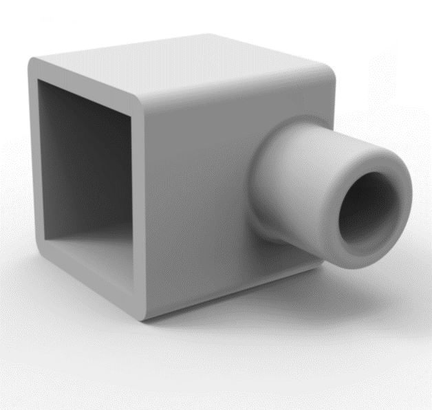 Заглушка для ленты 10x10 боковой вывод провода