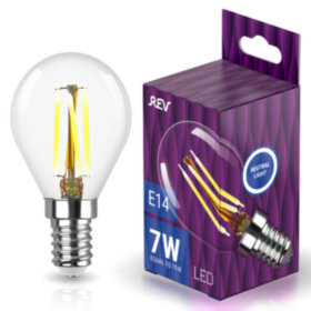 REV Лампа сд FILAMENT шарик G45 E14 7W, 4000K, DECO Premium, холодный свет