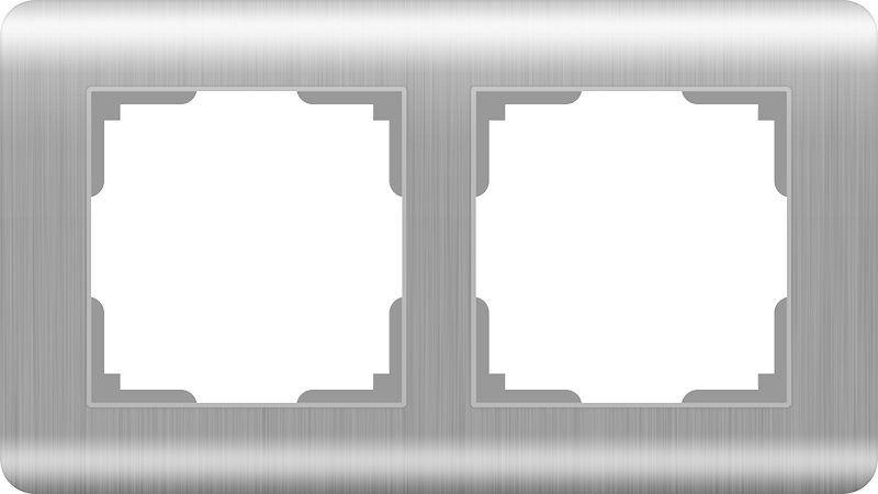 WL серебряный рифленный 2-ая рамка WL12-Frame-02