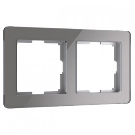 WL Рамка на 2 поста Acrylic (графит)