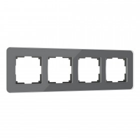 WL Рамка на 4 пост Elite (графит, стекло)