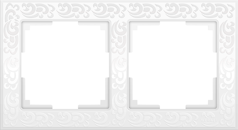 WL белый 2-ая рамка WL05-Frame-02-white