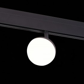 ST358.436.07 Магнитный трековый светильник Черный LED 1*7W 3000K 520Lm Ra&gt;80 120о IP20 L120xW90xH192 48V