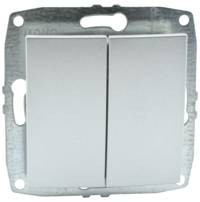 МОНО L / D Механизм  Выкл. 2 кл. Серебро (12/60)