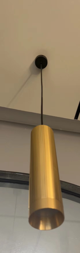 Подвесной светильник под лампу  GU10 55*H200mm золотой алюминий