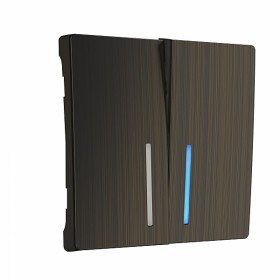 WL бронзовый Выкл 2-х набор клавиш с подсветкой WL12-SW-2G-LED-CP