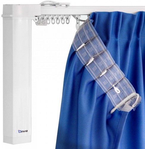 Раздвижной электрокарниз Белый Onviz MR2234 Wi-Fi(MiHome) 379 см (Закрывание к центру, потолочный)+