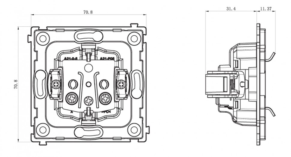 Механизм Розетки с заземлением 16 A 250 В