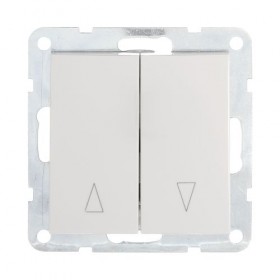 Клавиша выключателя 2-кл для жалюзи  (бел.) LK60 1кор.=400шт.