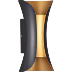 3886/6BG HIGHTECH ODL20 267 черн/золот/металл Настен.светильник LED 4000K 6W 220V IP54 KRISTA