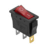 REV Выключатель клавишный красный с подсветкой 3 контакта, 250В, 15А, ВКЛ-ВЫКЛ (тип RWB-404, SC-791,