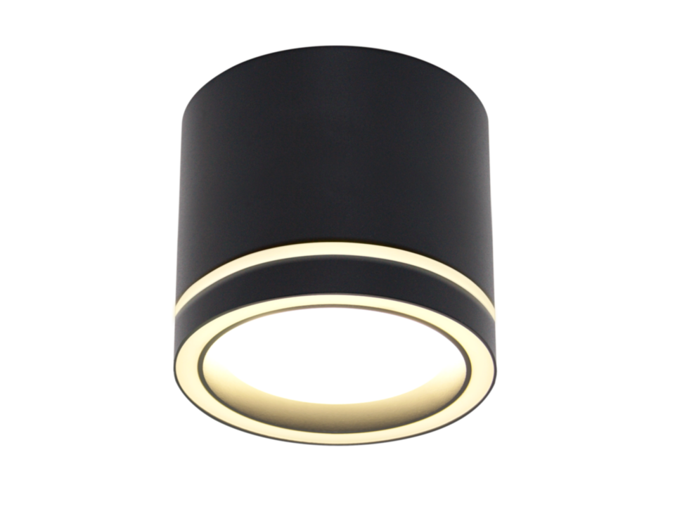 Накладной светильник L04 GX53 черный круг D85*H70mm