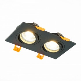 ST251.408.02 Св-к встр. Черный GU10 2*50W  IP20 L170xW92xH27 220V Без ламп