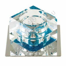 Свет-к точ. G4 LE S 130-1 Призма mix; Цв:Прозр/Гол;Осн:Хром(кв)-(Ст/мет)(50)