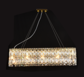 Люстра хрустальная F1253-L1000*280 Золото