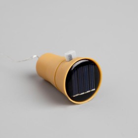 Гирлянда &quot;Нить&quot; 2 м роса с пробкой, IP44, серебристая нить, 20 LED, свечение белое, фиксинг, солнечная батарея