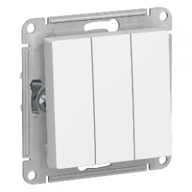 Механизм выключателя 3-кл белый AtlasDesign
