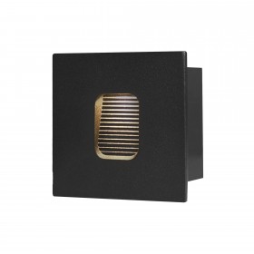 Светильник настенный встраиваемый NUOVO LED 80х45х80 литой алюминий 3000К IP54 черный 1 луч, duwi