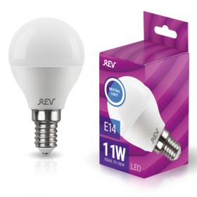 REV Лампа сд G45 Е14 11W, 4000K, нейтральный свет