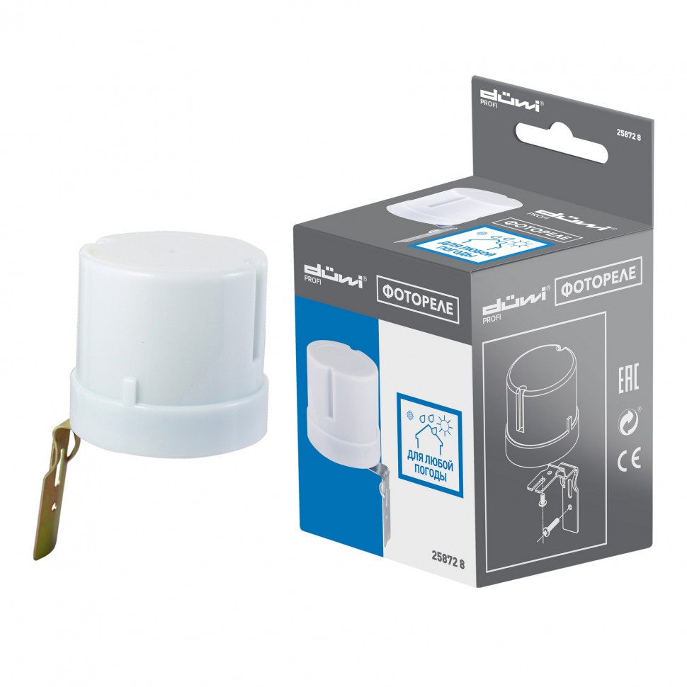 REV Фотореле FR-02  25А, 5-50Лк IP44, düwi