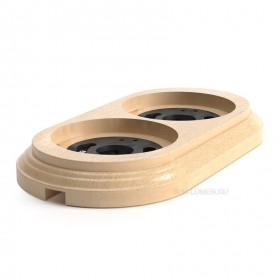 РЕТРО Натуральная Рамка деревянная 2-х местная.