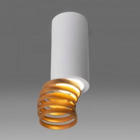 DLN102 GU10 / Светильник накладной белый золото