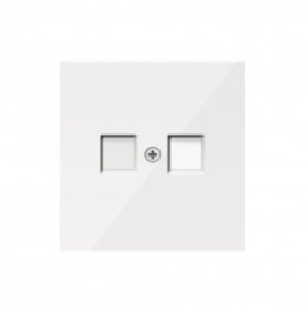 Накладка двойной Компьютерной розетки, Белый