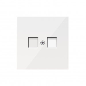 Накладка двойной Компьютерной розетки, Белый