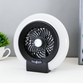 Настольная лампа-вентилятор &quot;Бриз&quot; LED 6000К 4,2Вт 2 режима USB (1м) АКБ 19х19х5 см