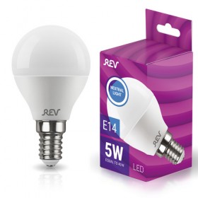 REV Лампа сд G45 Е14 5W, 4000K, нейтральный свет