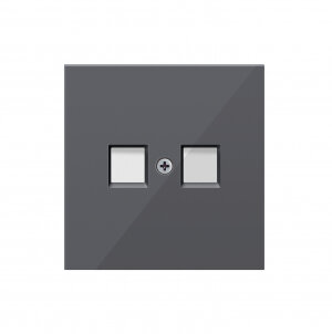 Накладка двойной Компьютерной розетки, Черный