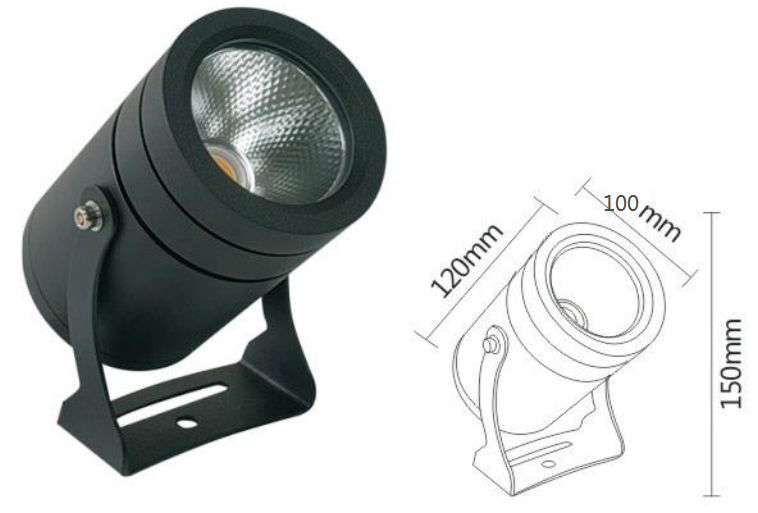 Светодиодный фасадный светильник 1800k 24W IP67 AC85-265V угол рассеивания 8º (10шт)