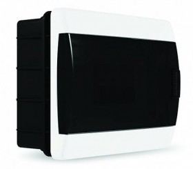 ЩРВ-п двер проз,черная 6 мод,белый,IP41 (8) QUEL