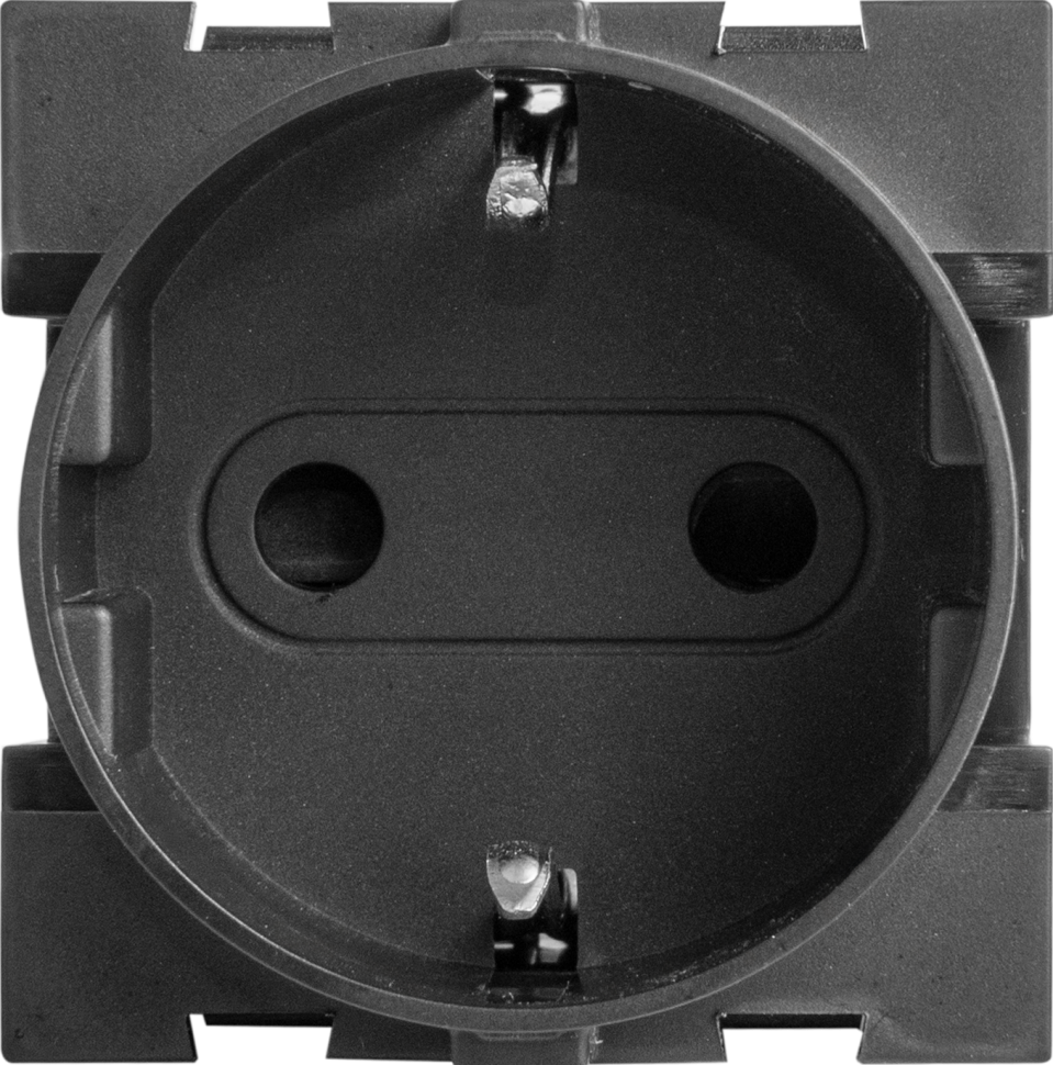 Vanguard Valero Розетка нем.ст. 2К+З 16А винтовые клеммы 2 модуля, Черный