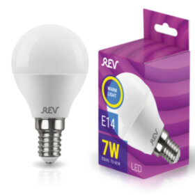 REV Лампа сд G45 Е14 7W, 2700K, теплый свет